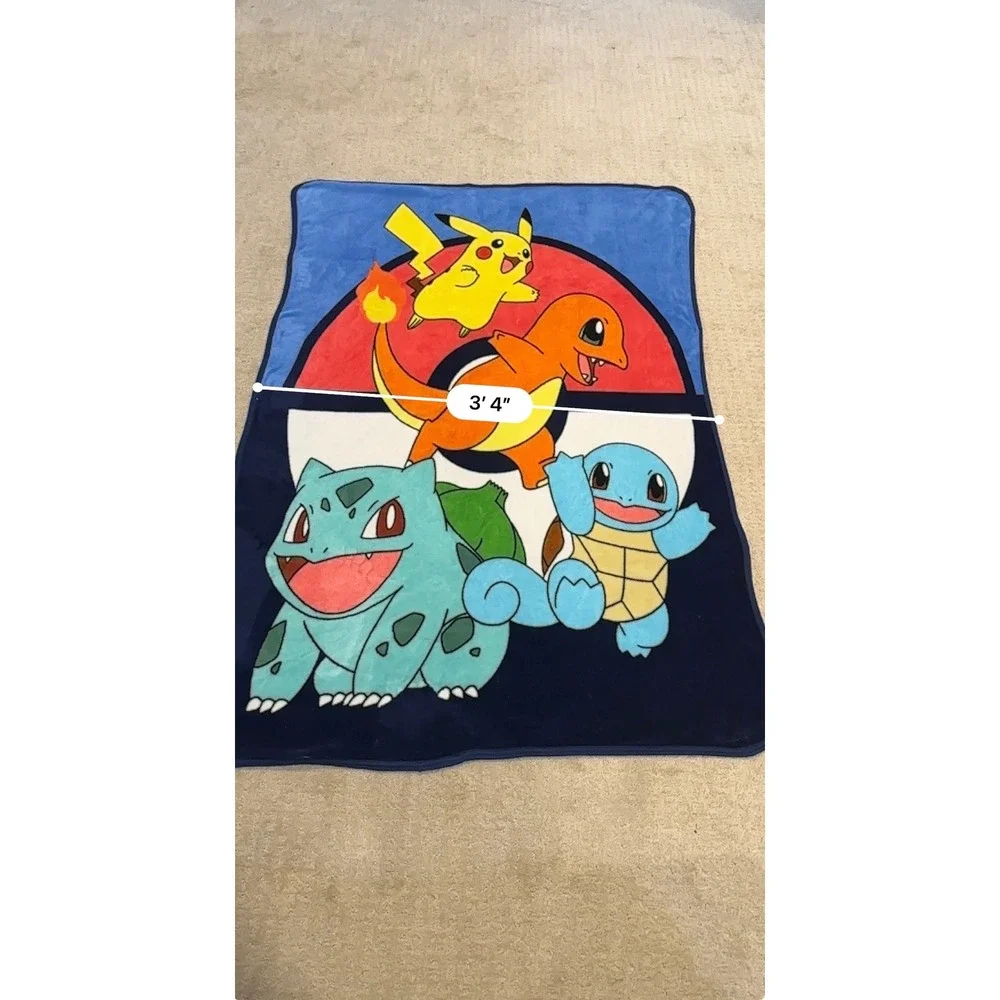 Pokemon Northwest Fleece Throw Blanket Pikachu Bulbasaur Charmander ‎ 40x60